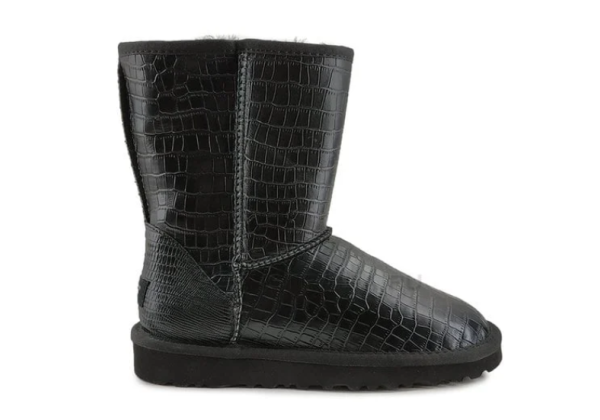 Женские угги UGG Classic Croco черные