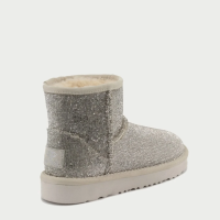 Женские полусапожки UGG Jimmy Choo Mini Serein II Silver серебристые