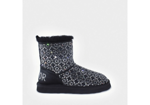 Женские полусапожки UGG Christian Dior Jadior Black черные