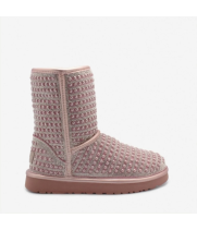 Женские полусапожки UGG Classic Short Pearl Pink розовые
