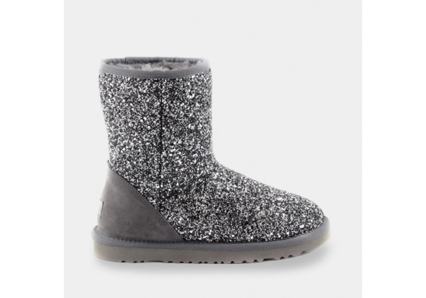 Женские полусапожки UGG Classic Short Stardust Grey серые