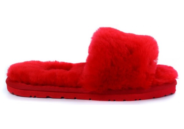 Тапочки Ugg Fluff Slide Slippers красные