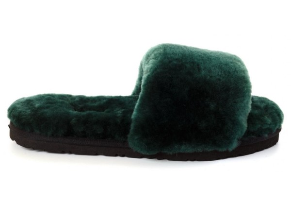 Тапочки Ugg Fluff Slide Slippers темно-зеленые