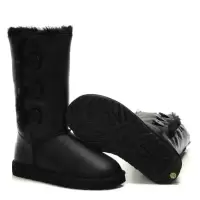 Женские угги Bailey Button Triplet Boot черные