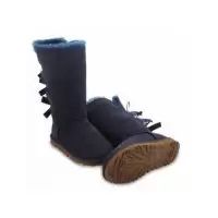 Угги UGG Bailey Bow Tall Navy синие