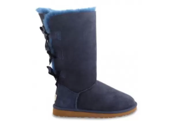 Угги UGG Bailey Bow Tall Navy синие